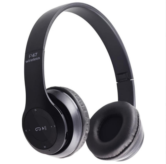 P47 Wireless Headphones with Microphone | Bluetooth Foldable Headset | FM Radio Support | Best for PC, TV, Smartphones & Tablets