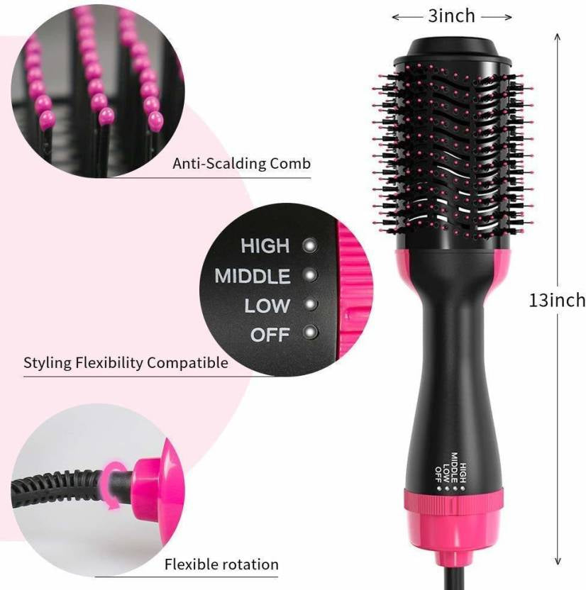 3-in-1 Hot Air Brush | Hair Dryer, Volumizer & Styler | One-Step Blow Dryer Brush for Smooth, Frizz-Free Hair