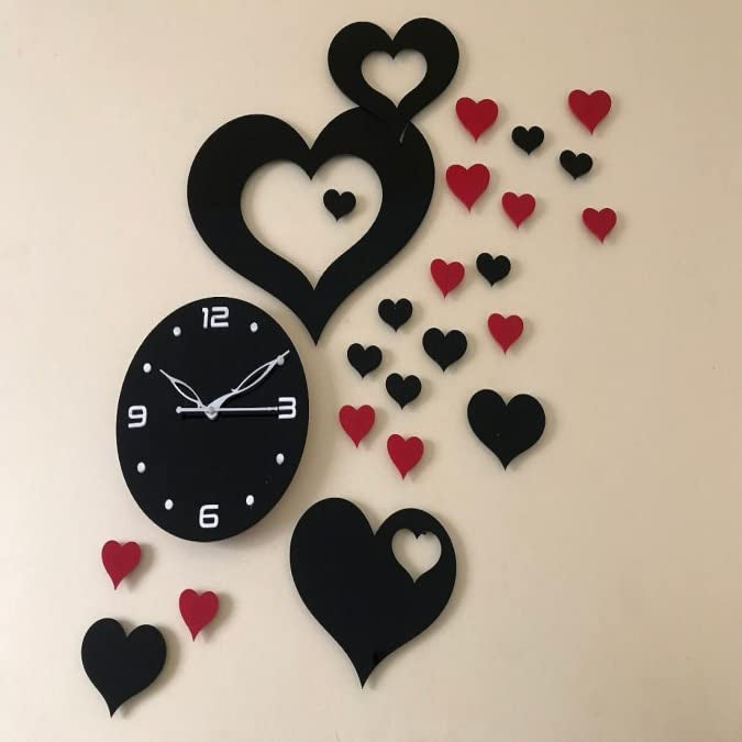 Customized Wooden Wall Clock | 3D DIY Bird Design | Silent Quartz Clock for Home, Office & Gift Decor