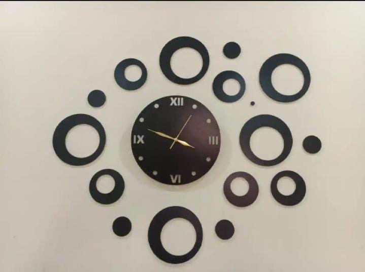 Customized Wooden Wall Clock | 3D DIY Bird Design | Silent Quartz Clock for Home, Office & Gift Decor