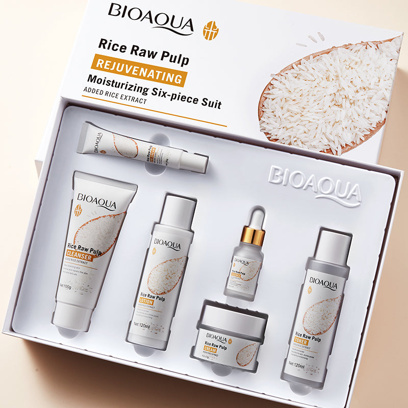 BIOAQUA Rice Essence Face Serum | Hyaluronic Acid Hydration | Skin Brightening & Moisturizing Care