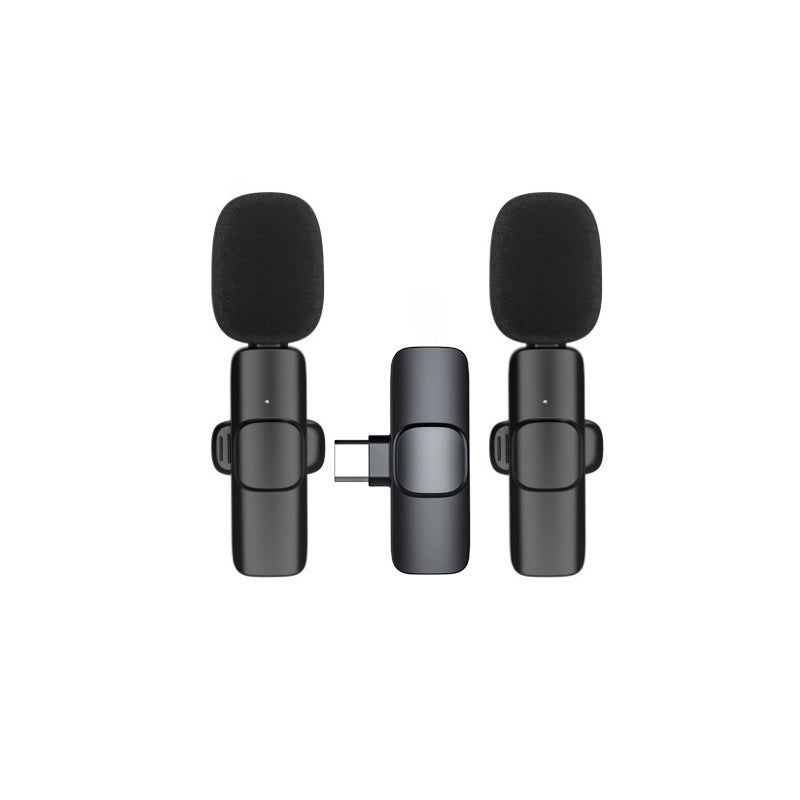 K8 Wireless Mic – Single/Double | Type-C, iOS, Android, USB, AUX 3.5mm Compatible