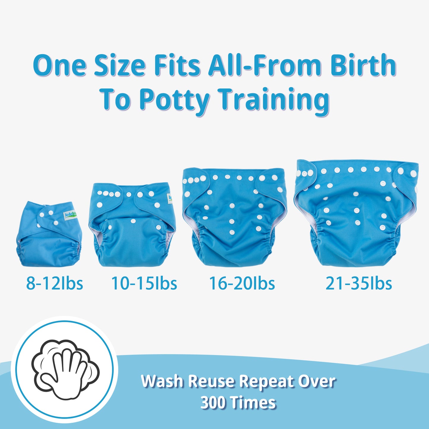 Baby Washable Diapers | Adjustable & Reusable Training Pampers | Soft, Eco-Friendly Fit