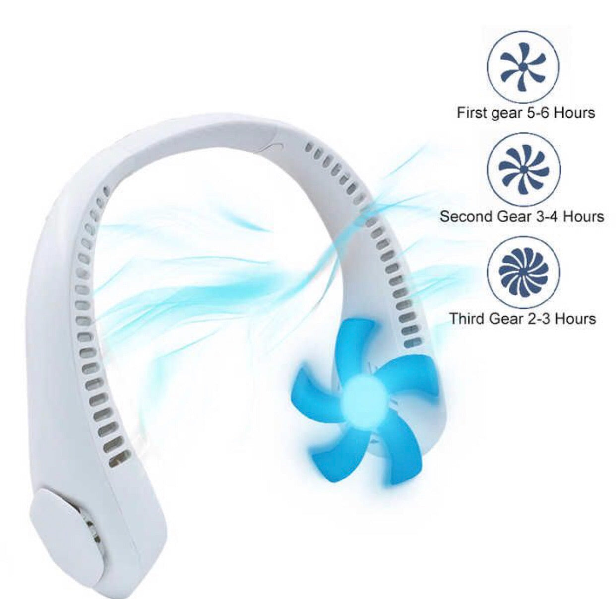 Vaneless Hanging Neck Fan | Bladeless Rechargeable | Portable Hands-Free Cool Air