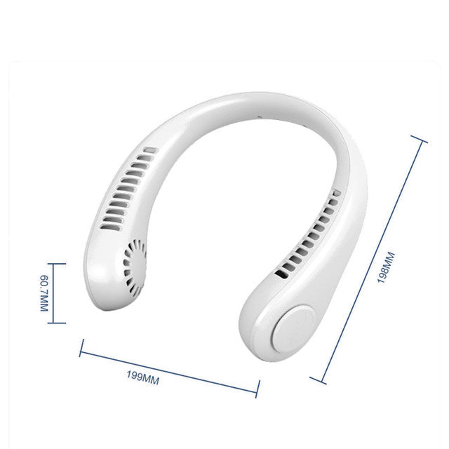 Vaneless Hanging Neck Fan | Bladeless Rechargeable | Portable Hands-Free Cool Air