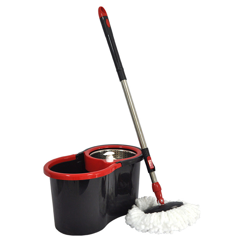 Magic Spin Mop Set – 360° Microfiber Mop with Bucket | Stainless Inside | Includes 2 Refills | Best for Floor, Wall & Window Cleaning