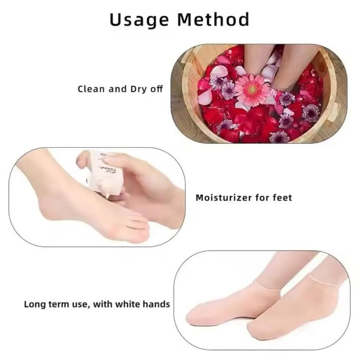 Silicone Gel Moisturizing Socks | Foot Care Protector | Soft Heel Therapy