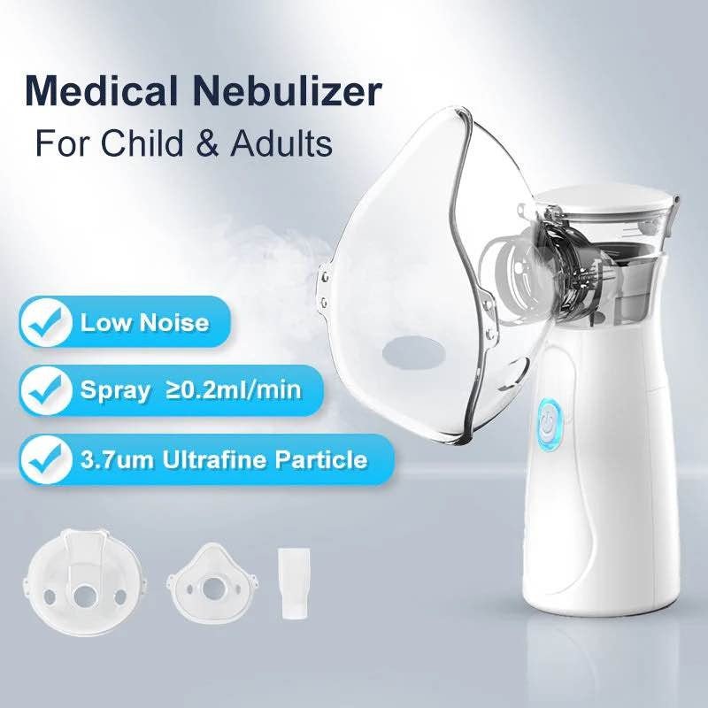 Portable Silent Nebulizer | Ultrasonic Mesh Inhaler | USB & Battery Operated | Kids & Adults