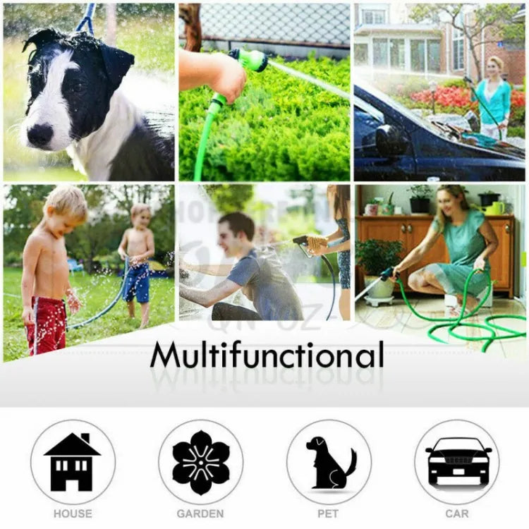 Expandable Garden Hose Pipe | 7-Function High-Pressure Nozzle | 50FT/100FT Magic Hose for Car & Garden