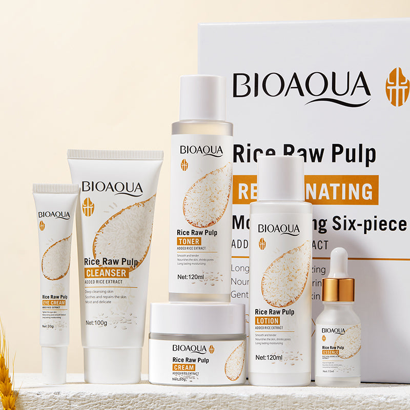 BIOAQUA Rice Essence Face Serum | Hyaluronic Acid Hydration | Skin Brightening & Moisturizing Care