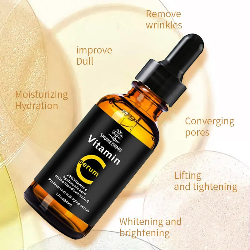 Natural Vitamin C Serum | Face Whitening, Brightening & Moisturizing | With Hyaluronic Acid – Made in USA