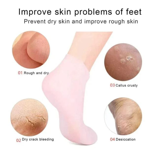 Silicone Gel Moisturizing Socks | Foot Care Protector | Soft Heel Therapy