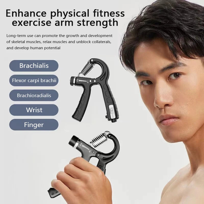 Adjustable Hand Grip | Power Exerciser Forearm & Wrist Strengthener | Grip Trainer with Built-in Counter