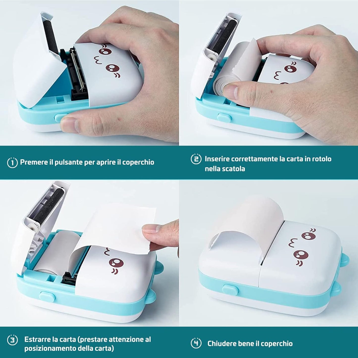 Mini Portable Printer | Bluetooth Color Pocket Printer | For Mobile, Laptop & Photo Printing