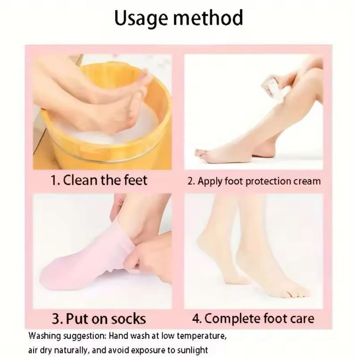 Silicone Gel Moisturizing Socks | Foot Care Protector | Soft Heel Therapy