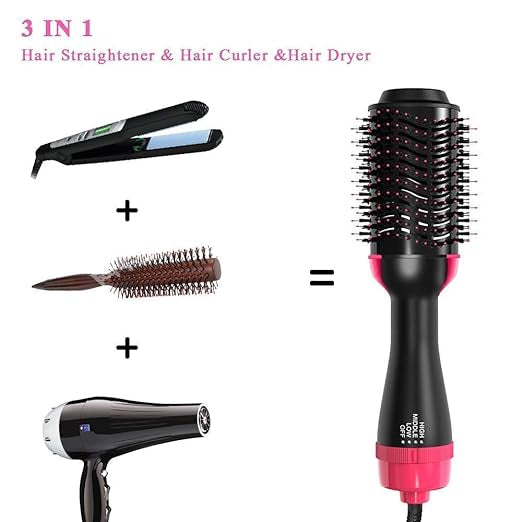 3-in-1 Hot Air Brush | Hair Dryer, Volumizer & Styler | One-Step Blow Dryer Brush for Smooth, Frizz-Free Hair