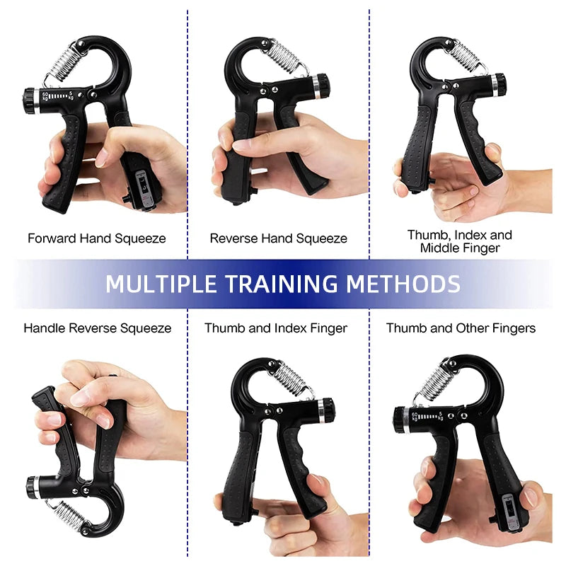 Adjustable Hand Grip | Power Exerciser Forearm & Wrist Strengthener | Grip Trainer with Built-in Counter