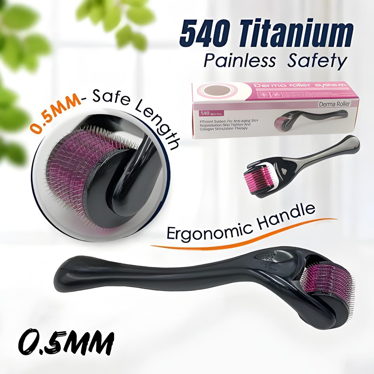 Derma Roller 0.5mm for Hair Growth & Skin Care | Acne Scars & Stretch Marks Removal | Derma Roller for Men & Women