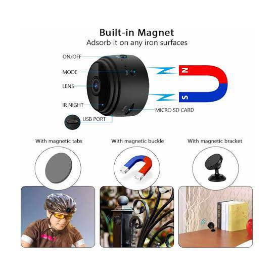 A9 Mini WiFi Camera | Wireless Rechargeable IP Cam | Voice Recording + Live View | iOS & Android Compatible