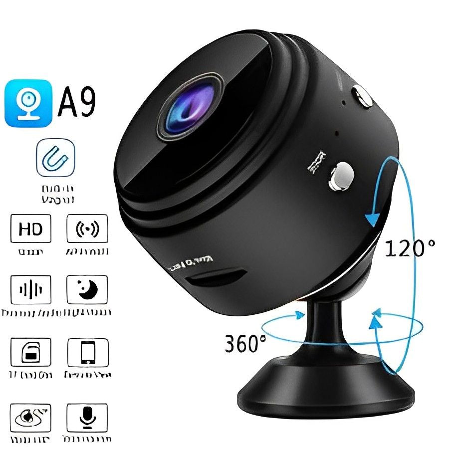 A9 Mini WiFi Camera | Wireless Rechargeable IP Cam | Voice Recording + Live View | iOS & Android Compatible