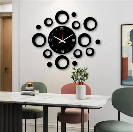 Customized Wooden Wall Clock | 3D DIY Bird Design | Silent Quartz Clock for Home, Office & Gift Decor