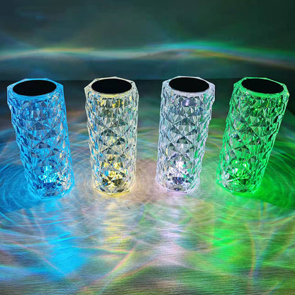 Large Crystal Lamp Rose Light – 16 Color Changing Diamond Lamp with Remote & Touch Control | Home Decor Lighting