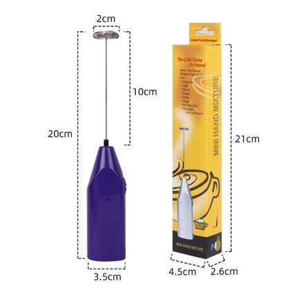 3-in-1 Mini Coffee Beater | Handheld Frother + Mixer + Whisk | Battery Operated for Café-Style Drinks Anywhere