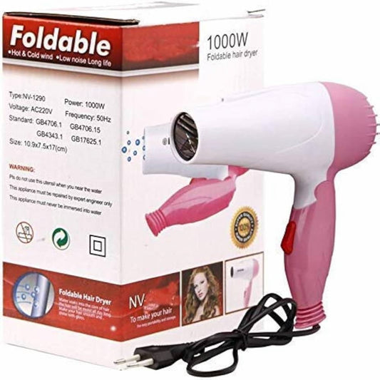 Foldable Hair Dryer NV-1290 | Compact & Powerful | For Men & Women – Travel Friendly