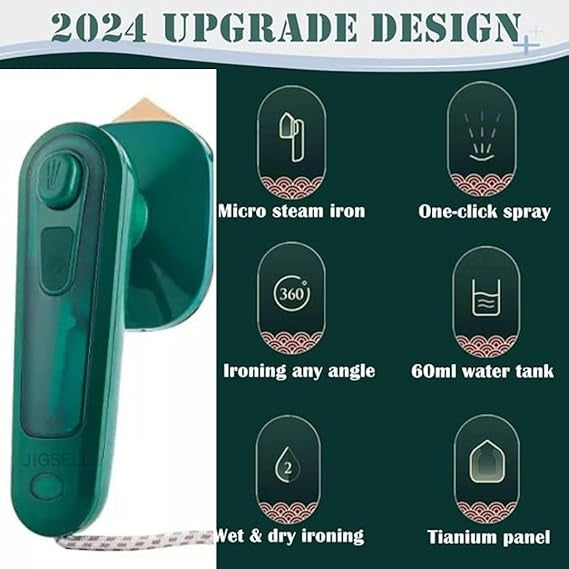 Portable Mini Iron | Travel Steam & Dry Iron | Compact Ironing Machine for Clothes