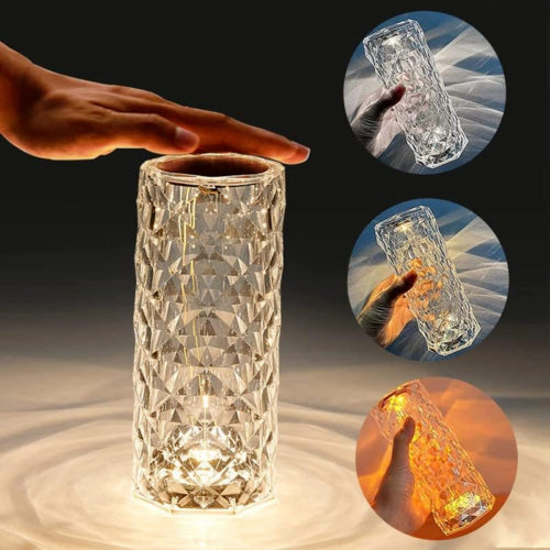 Large Crystal Lamp Rose Light – 16 Color Changing Diamond Lamp with Remote & Touch Control | Home Decor Lighting
