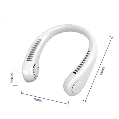 Vaneless Hanging Neck Fan | Bladeless Rechargeable | Portable Hands-Free Cool Air
