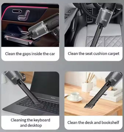 3-in-1 Portable Car Vacuum Cleaner | High-Power Suction, Blower & Inflator | USB Rechargeable & Travel-Friendly
