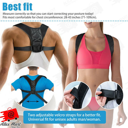 Adjustable Posture Corrector Belt – Back & Shoulder Support Brace for Pain Relief | Men & Women | GLORY ART