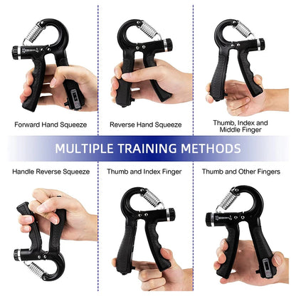 Adjustable Hand Grip | Power Exerciser Forearm & Wrist Strengthener | Grip Trainer with Built-in Counter