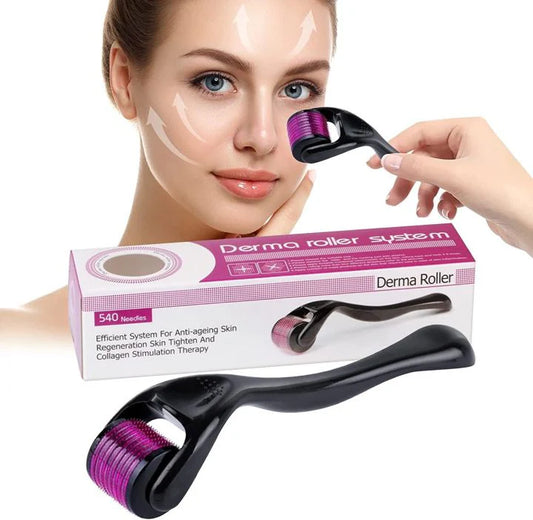 Derma Roller 0.5mm for Hair Growth & Skin Care | Acne Scars & Stretch Marks Removal | Derma Roller for Men & Women