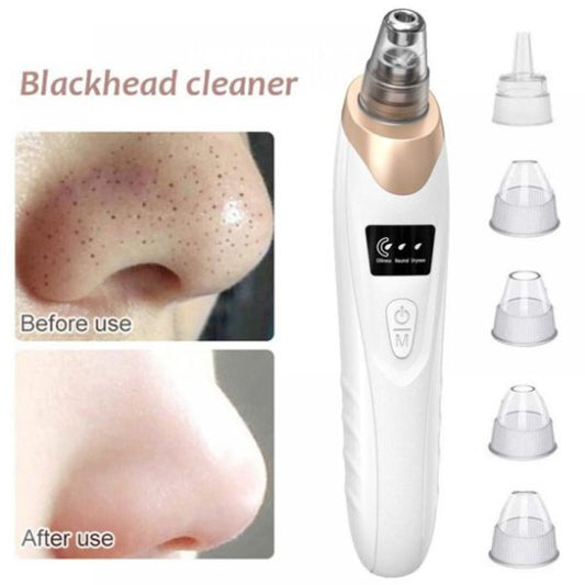 Blackhead Remover Pore Cleaner | Electric Deep Cleansing Tool for Nose & Face | USB Rechargeable with 4 Heads