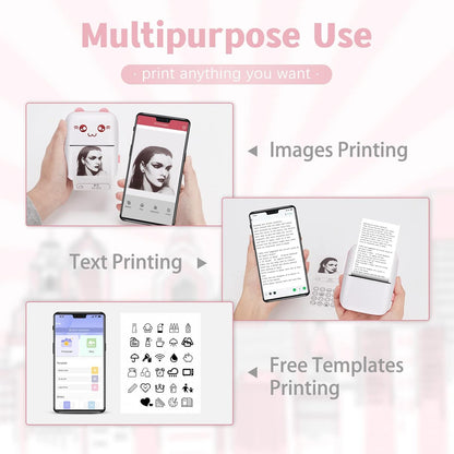 Mini Portable Printer | Bluetooth Color Pocket Printer | For Mobile, Laptop & Photo Printing