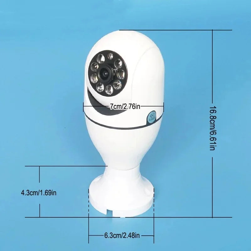 Tuya 5G WiFi Bulb Camera | 5MP/3MP Indoor PT Security | Auto Tracking, Two-Way Audio, Night Vision