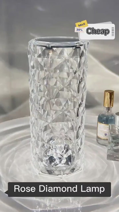 Large Crystal Lamp Rose Light – 16 Color Changing Diamond Lamp with Remote & Touch Control | Home Decor Lighting