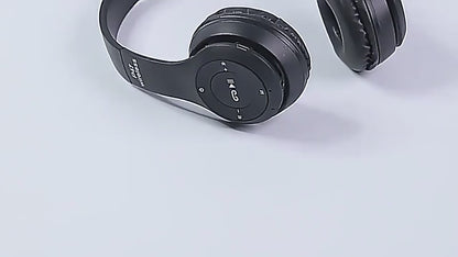 P47 Wireless Headphones with Microphone | Bluetooth Foldable Headset | FM Radio Support | Best for PC, TV, Smartphones & Tablets