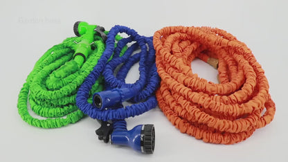 Expandable Garden Hose Pipe | 7-Function High-Pressure Nozzle | 50FT/100FT Magic Hose for Car & Garden
