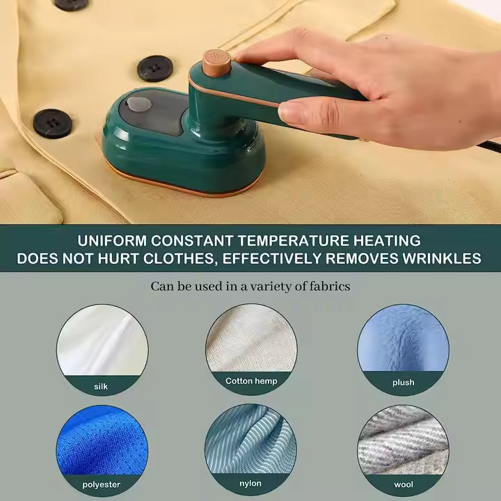 Portable Mini Iron | Travel Steam & Dry Iron | Compact Ironing Machine for Clothes
